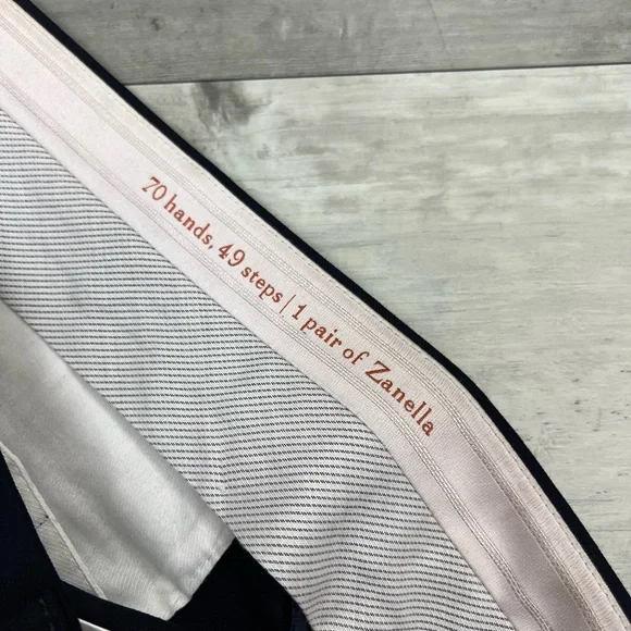 Zanella Navy Blue Devon Fit Dress Pants 38x29 - Picture 7 of 11